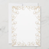 Invitation Branche des Feuilles d'or Mariage musulman islamiq (Dos)