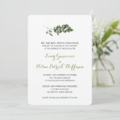Invitation Branche d'olive aquarelle | MARIAGE (Debout devant)