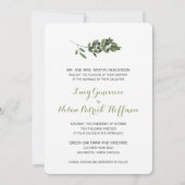 Invitation Branche d'olive aquarelle | MARIAGE (Devant)