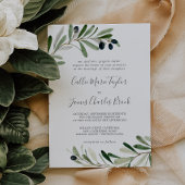 Invitation Branche d'olive moderne Mariage traditionnel