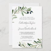 Invitation Branche d'olive moderne Mariage traditionnel (Devant)
