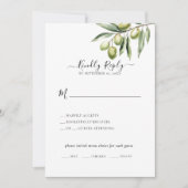 Invitation Branche d'olive moderne, Sauvegarder la date (Devant)