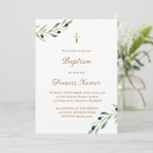 Invitation Branche d'olivier baptiste (Debout devant)