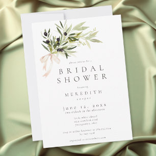 Invitation Branche d'olivier Élégant Mariage Minimaliste