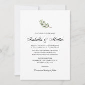 Invitation Branche d'olivier minimaliste | Élégant (Devant)