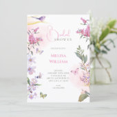 Invitation Branche florale douche de mariée (Debout devant)