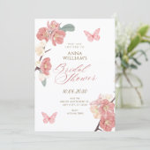 Invitation Branche florale douche de mariée (Debout devant)