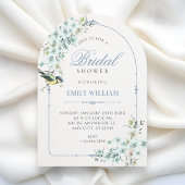 Invitation Branche florale oiseau douche de mariée