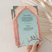 Invitation Branche florale Oiseaux romantiques Mariages indie