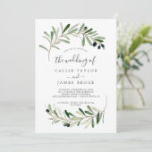 Invitation Branche Olive Moderne Le Mariage De (Debout devant)