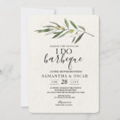 Invitation Branche verte d'olive simple (Devant)