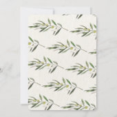 Invitation Branche verte d'olive simple (Dos)