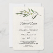 Invitation Branche verte d'olive simple (Devant)