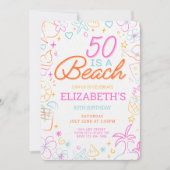 Invitation branchée 50th Beach Anniversaire (Devant)