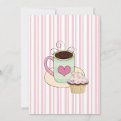 Invitation branchée à la douche nuptiale au café (Dos)