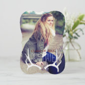 Invitation branchée Antler Bracket Graduation 5x7 (Debout devant)