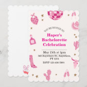 Invitation branchée Bachelorette Party (Devant / Derrière)