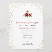 Invitation branchée de la première sainte communio (Devant / Derrière)