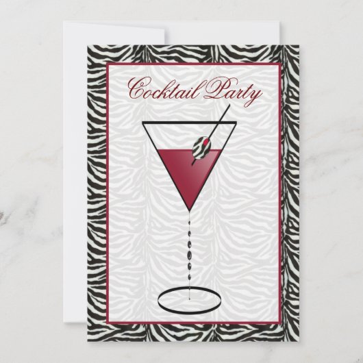 Invitation branchée pour une soirée cocktail (Devant)