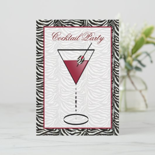 Invitation branchée pour une soirée cocktail (Debout devant)