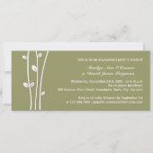 Invitation Branches blanches en feuilles (Devant)