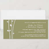 Invitation Branches blanches en feuilles (Devant / Derrière)