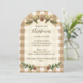 Invitation Branches Brown En vichy Arc (Debout devant)