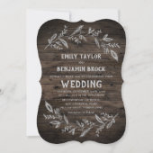 Invitation Branches courbes | Mariage en bois (Devant)