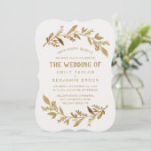 Invitation Branches Courbes | Or Le Mariage De (Debout devant)