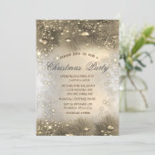 Invitation Branches d'arbre à pin, Boules, Noël d'or (Debout devant)