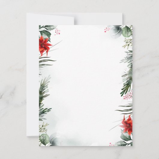 Invitation Branches d'arbre à pin, Dîner de répétition Poinse (Dos)