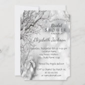 Invitation Branches d'arbre argentées, enterrement de vie de  (Devant)