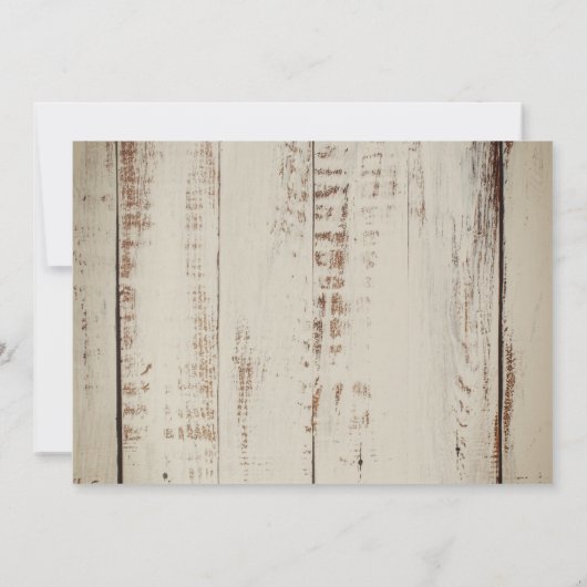 Invitation Branches d'arbre Boules Snowflakes Noël en bois (Dos)