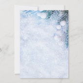 Invitation Branches d'arbre de pin, Lumières de corde de neig (Dos)