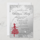 Invitation Branches d'arbre, Fête de Noël de la petite entrep (Devant)