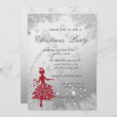 Invitation Branches d'arbre, Fête de Noël de la petite entrep (Devant / Derrière)