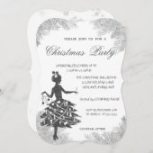 Invitation Branches d'arbre, Fête de Noël de la petite entrep (Devant / Derrière)