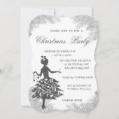 Invitation Branches d'arbre, Fête de Noël de la petite entrep (Devant)