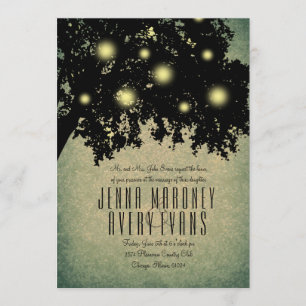 Invitation Branches d'arbre rustique Mariage lumineux