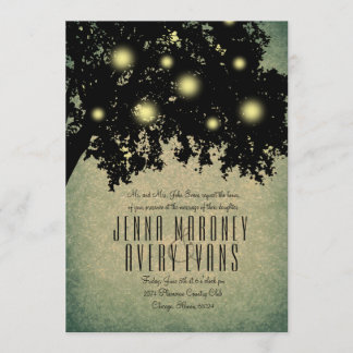 Invitation Branches d'arbre rustique Mariage lumineux