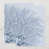 Invitation Branches d'arbres enneigées en hiver (Devant / Derrière)