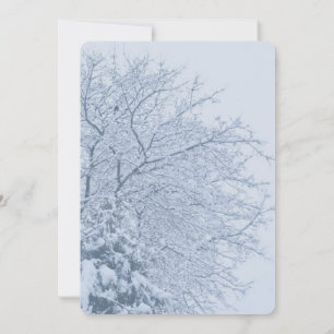 Invitation Branches d'arbres enneigées en hiver
