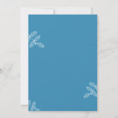 Invitation Branches d'arc moderne Elégant Mariage bleu océan (Dos)