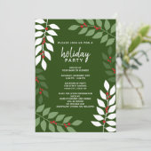 Invitation Branches de baies modernes - Cocktail Holiday Part (Debout devant)