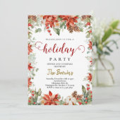 Invitation Branches de bois d'hiver modernes Noël (Debout devant)