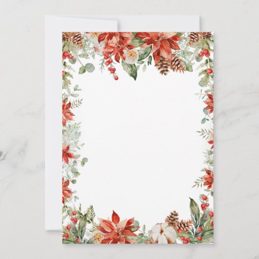 Invitation Branches de bois d'hiver modernes Noël (Dos)