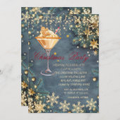 Invitation Branches de boissons en pain d'épice, Confetti Noë (Devant / Derrière)