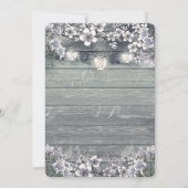 Invitation Branches de cerisier en fleurs d'hiver et mariage  (Dos)