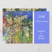 Invitation Branches de châtaignes en fleurs, Van Gogh. (Devant / Derrière)