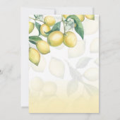 Invitation Branches de Citron Blanc & Jaune Campagne Rustique (Dos)